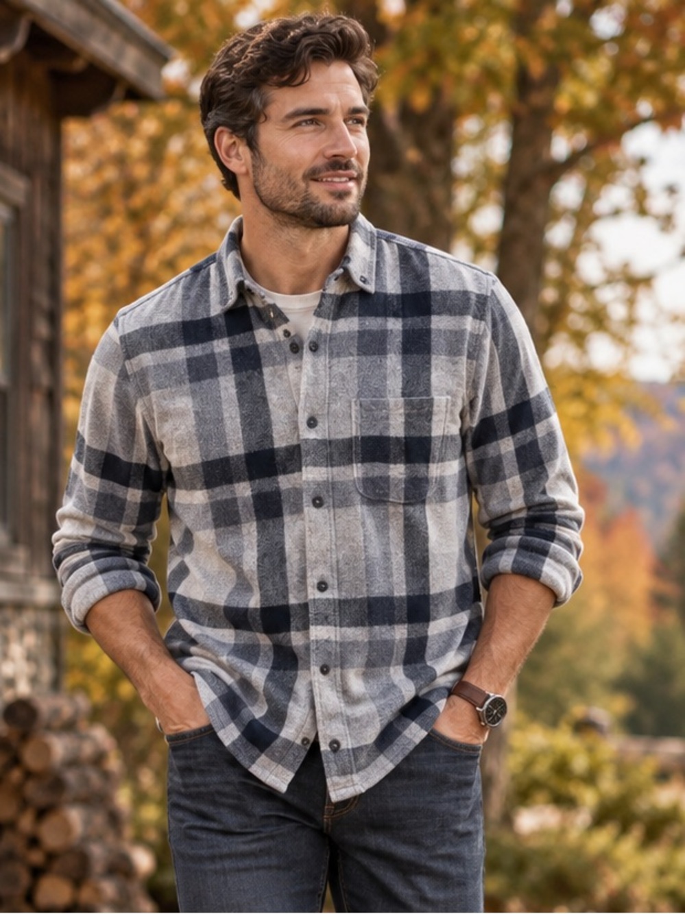 1901 Plaid Button-Down Shirt
